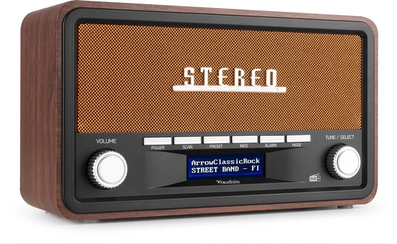DAB radio met Bluetooth model 2025 Foggia by Audizio in Donkerbruin – product photo