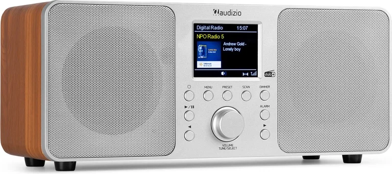DAB radio met Bluetooth Genua by Audizio in Silver – product photo