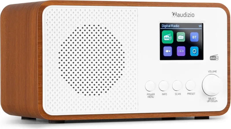Avio DAB radio met Bluetooth by Audizio in White – product photo