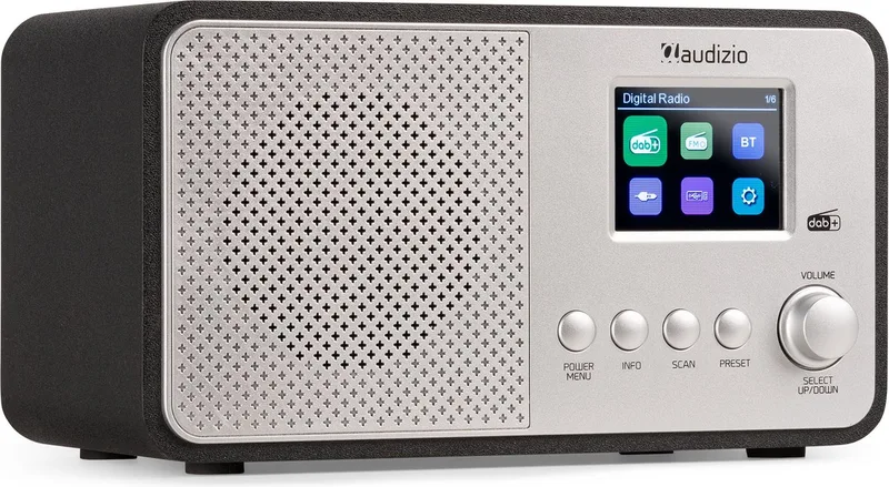 Avio DAB radio met Bluetooth by Audizio in Silver – product photo