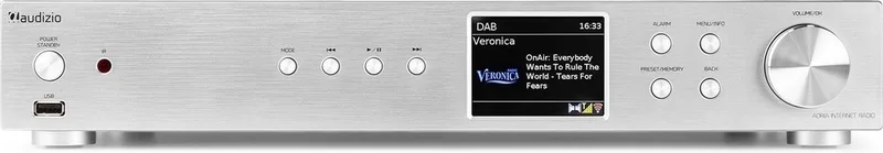 DAB tuner Adria van Audizio in Zilver – productfoto