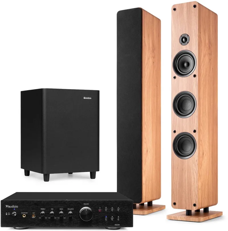 home cinema set van Audizio in Hout – productfoto
