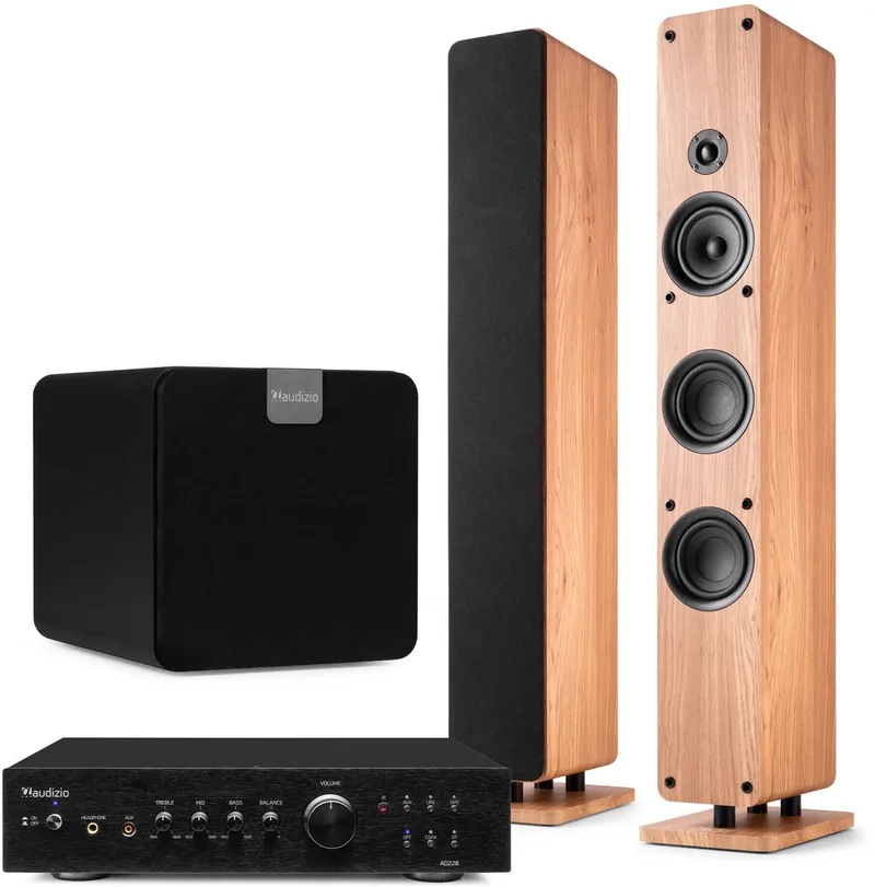 home cinema set van Audizio in Hout – productfoto