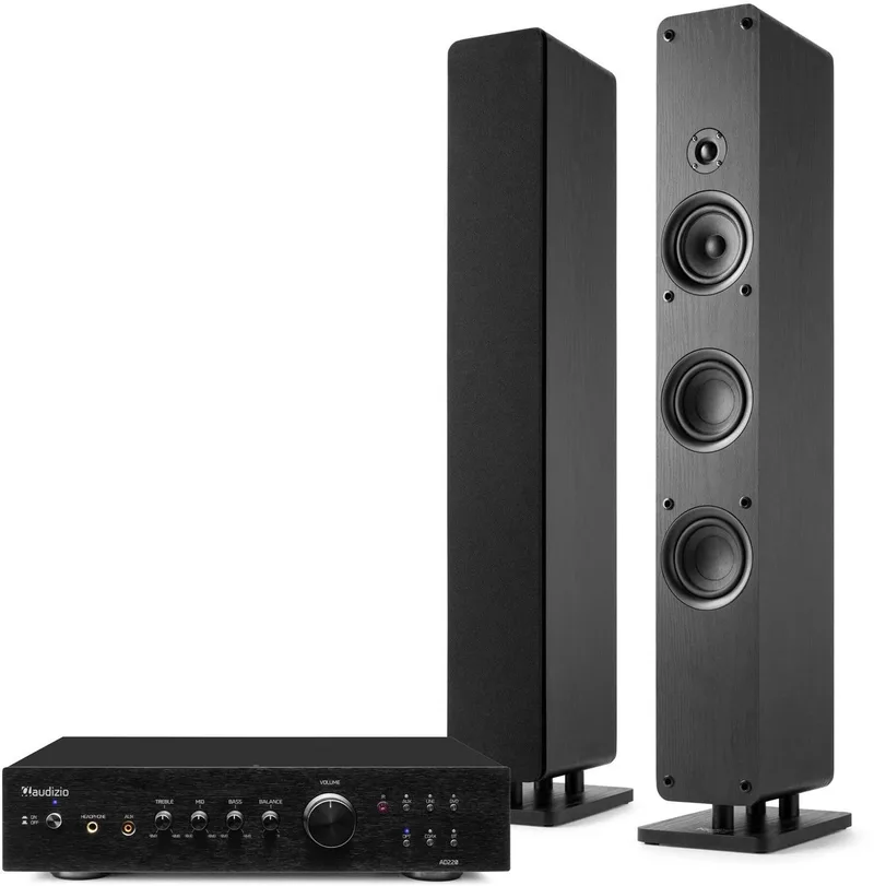 HiFi stereo set ARCO by Audizio in Black – product photo
