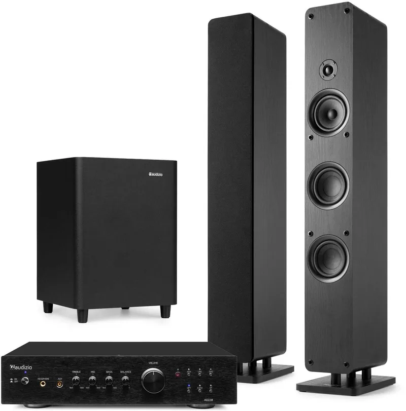 home cinema set van Audizio in Zwart – productfoto