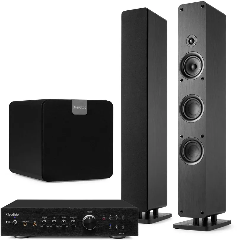 home cinema set van Audizio in Zwart – productfoto