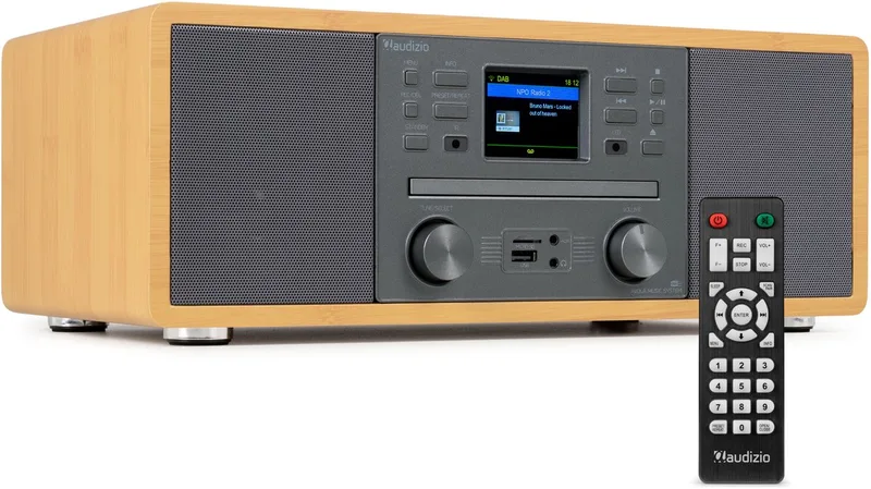 Avola alles-in-één radio met Bluetooth by Audizio in Bamboe – product photo