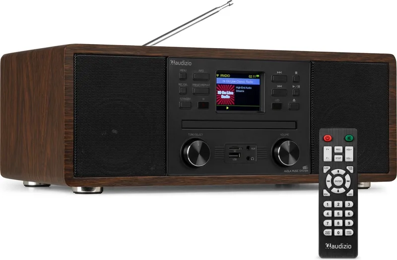 Avola alles-in-één radio met Bluetooth by Audizio in Brown – product photo