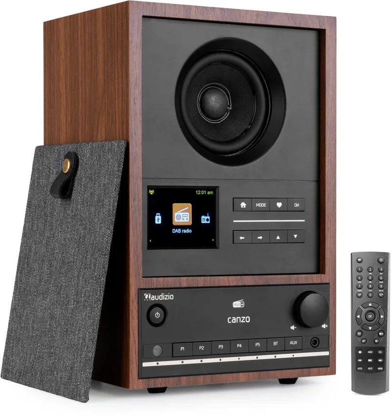 Internetradio Canzo van Audizio in Walnoot – productfoto