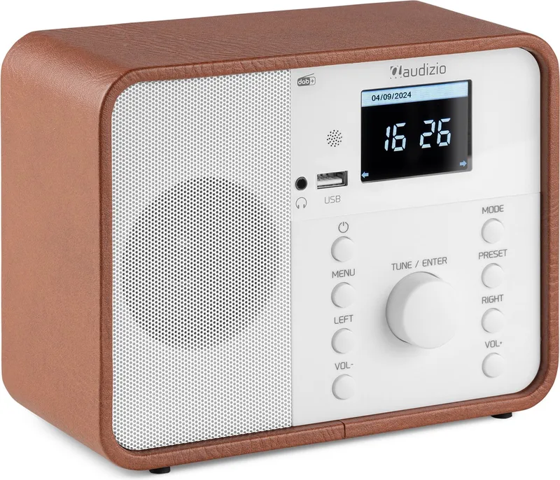 Nardo DAB+ / DAB radio met Bluetooth van Audizio in Wit – productfoto