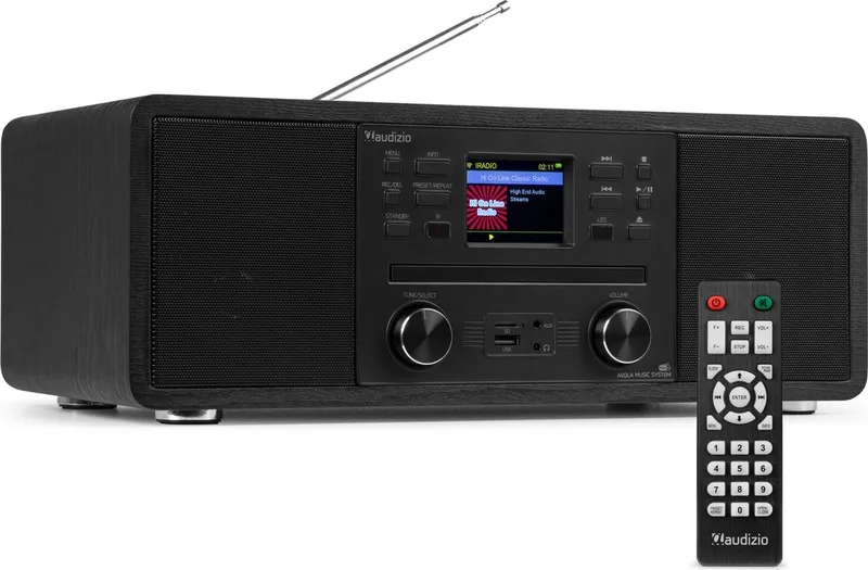 Avola alles-in-één radio met Bluetooth by Audizio in Black – product photo