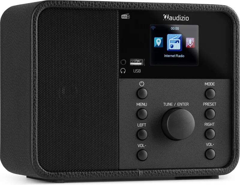 Nardo - DAB+ en internetradio met Bluetooth en FM - incl. afstandsbediening van Audizio in Zwart – productfoto
