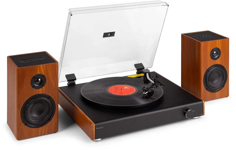 Platenspeler Bluetooth RP337W de Audizio en Marron – photo produit