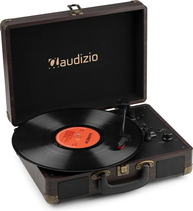 Platenspeler Bluetooth IN/OUT RP116DW by Audizio in Donkerbruin – product photo