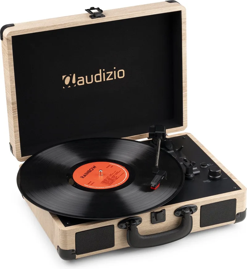 Platenspeler Bluetooth IN/OUT RP116LW by Audizio in Lichtbruin – product photo