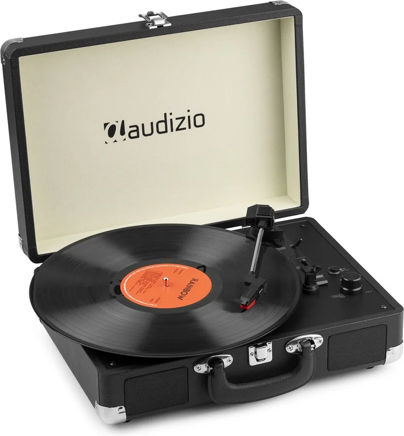 Platenspeler Bluetooth IN/OUT RP116BK van Audizio in Zwart – productfoto