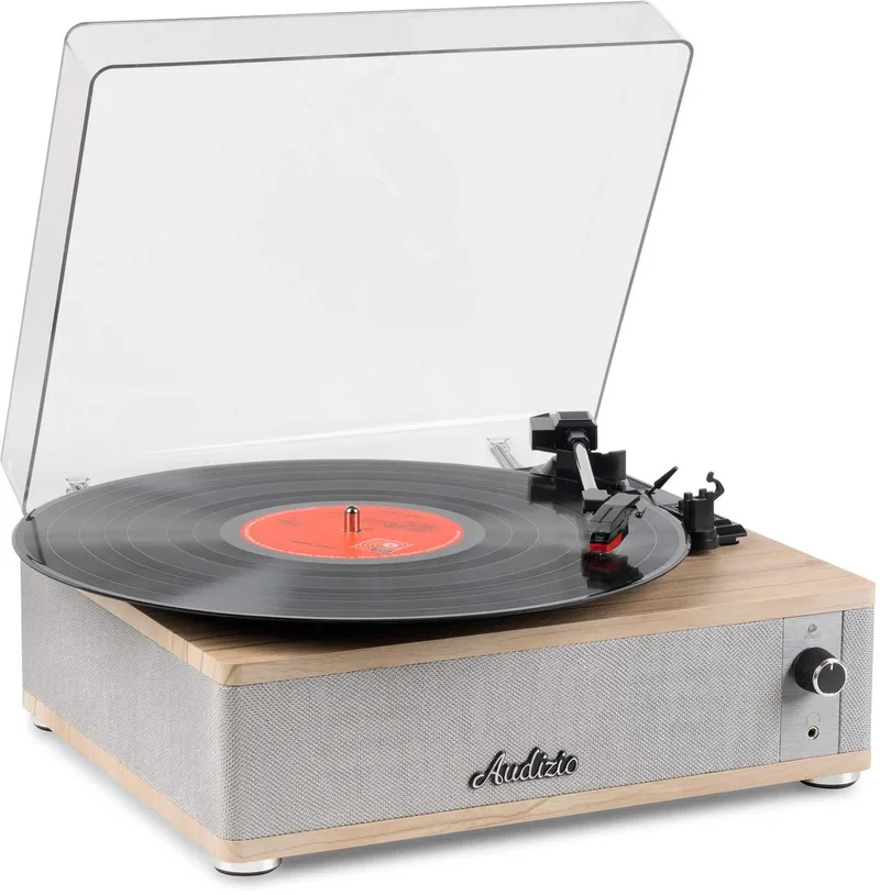 Platenspeler Irvine från Audizio i Licht hout – produktbild