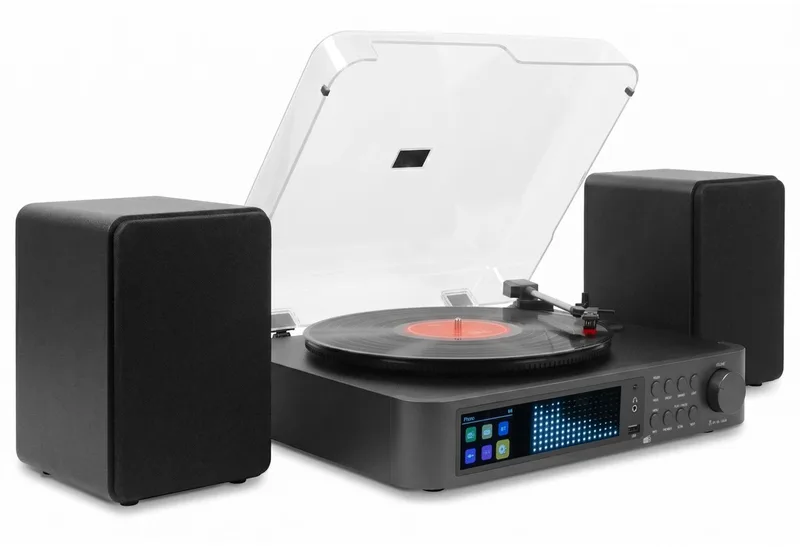 Platenspeler Norfolk van Audizio in Zwart – productfoto