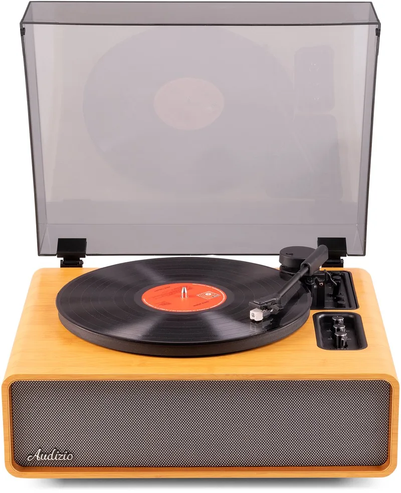 Premium platenspeler Laredo van Audizio in Bamboe – productfoto