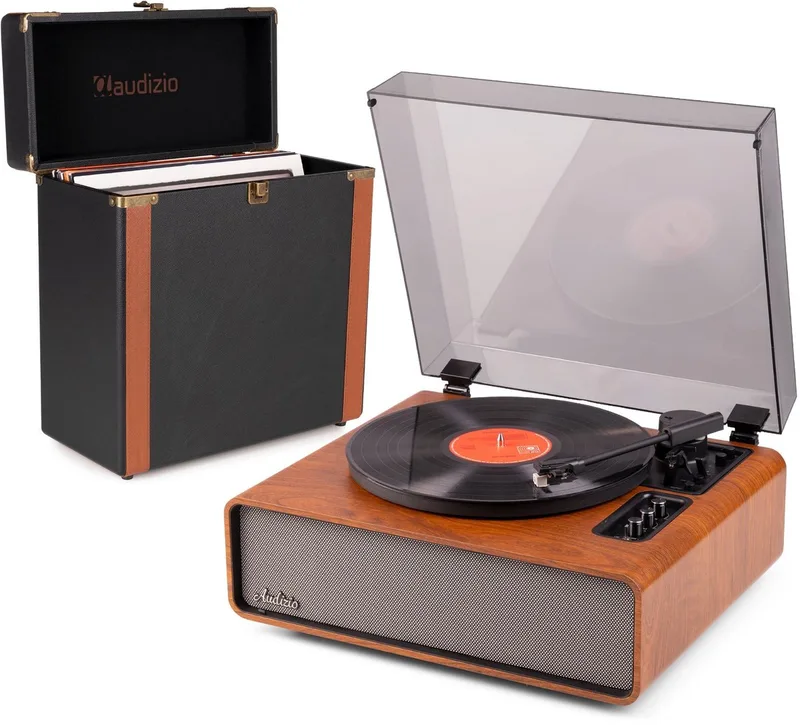 Premium platenspeler Laredo van Audizio in Hout – productfoto