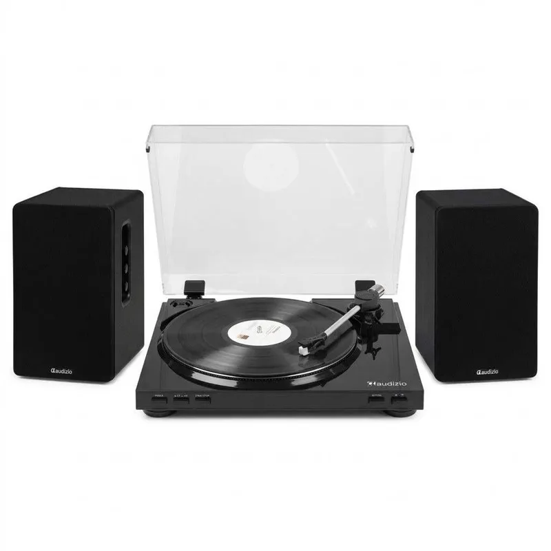 RP310 platenspeler HiFi set met 2 boekenplank speakers - Bluetooth - 80W van Audizio in RP310 + Speakers – productfoto