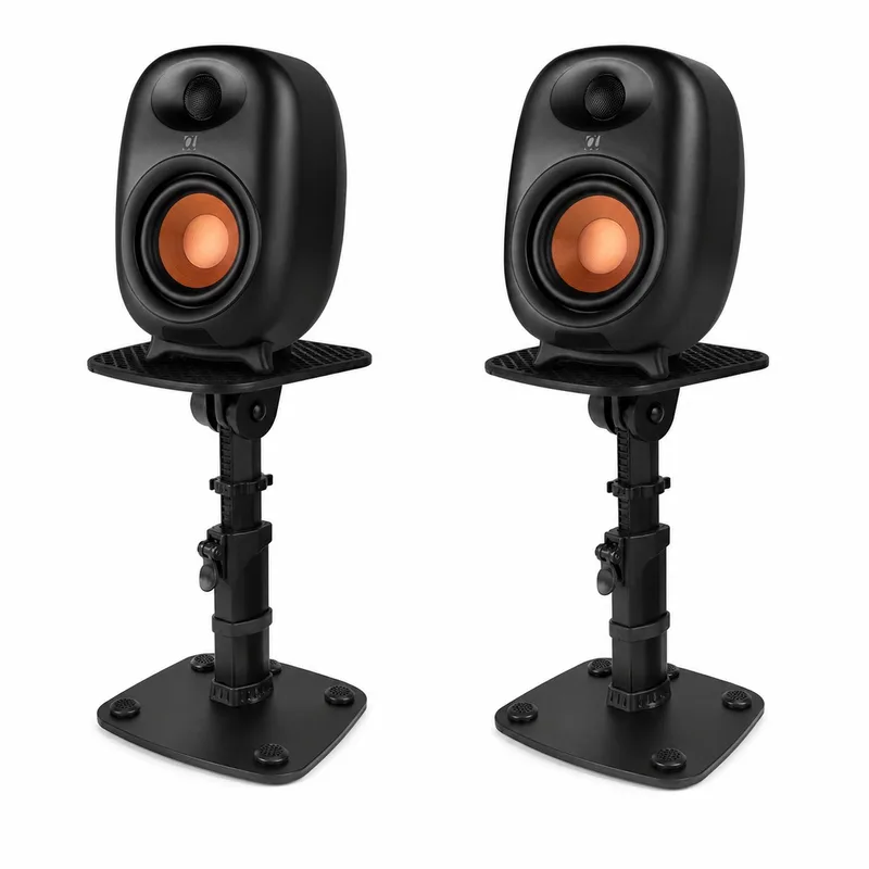 RS80 moderne HiFi speakers met speaker standaard set - PC speakers - Bluetooth - 160W van Audizio in Donkergrijs – productfoto