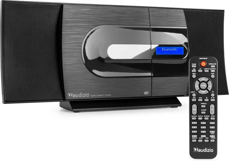 Stereo Set- met CD-Speler en Radio Tours von Audizio in Schwarz – Produktfoto