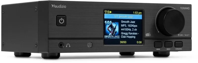 Teramo internetradio - Tuner met DAB radio, FM en Bluetooth - WiFi play van Audizio in Zwart – productfoto
