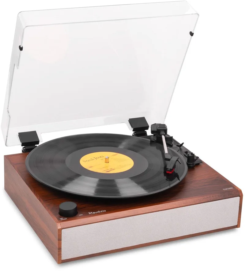 Tucson platenspeler met Bluetooth in/out en ingebouwde speakers von Audizio in Kersen – Produktfoto