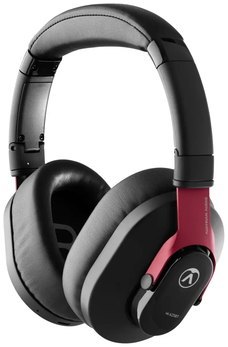 Hi-X25BT Over Ear koptelefoon Bluetooth, Kabel Vouwbaar, Headset, Volumeregeling, Zwenkbare oorschelpen, Touchbesturing från Austrian Audio i Svart – produktbild 1 av 2