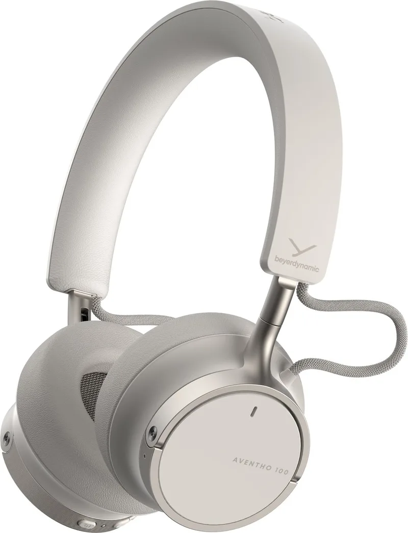 Aventho 100 - Bluetooth - ANC - Draadloze on-ear koptelefoon by beyerdynamic in Cream – product photo