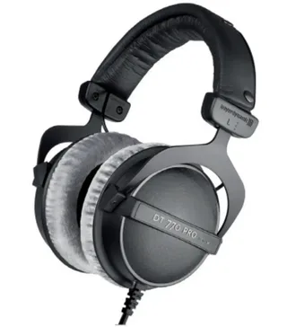 Beyerdynamic-DT 770 PRO - Wired Studio Headphones - 80 Ohm - Grijs van beyerdynamic in Zwart, Grijs – productfoto 2 van 2