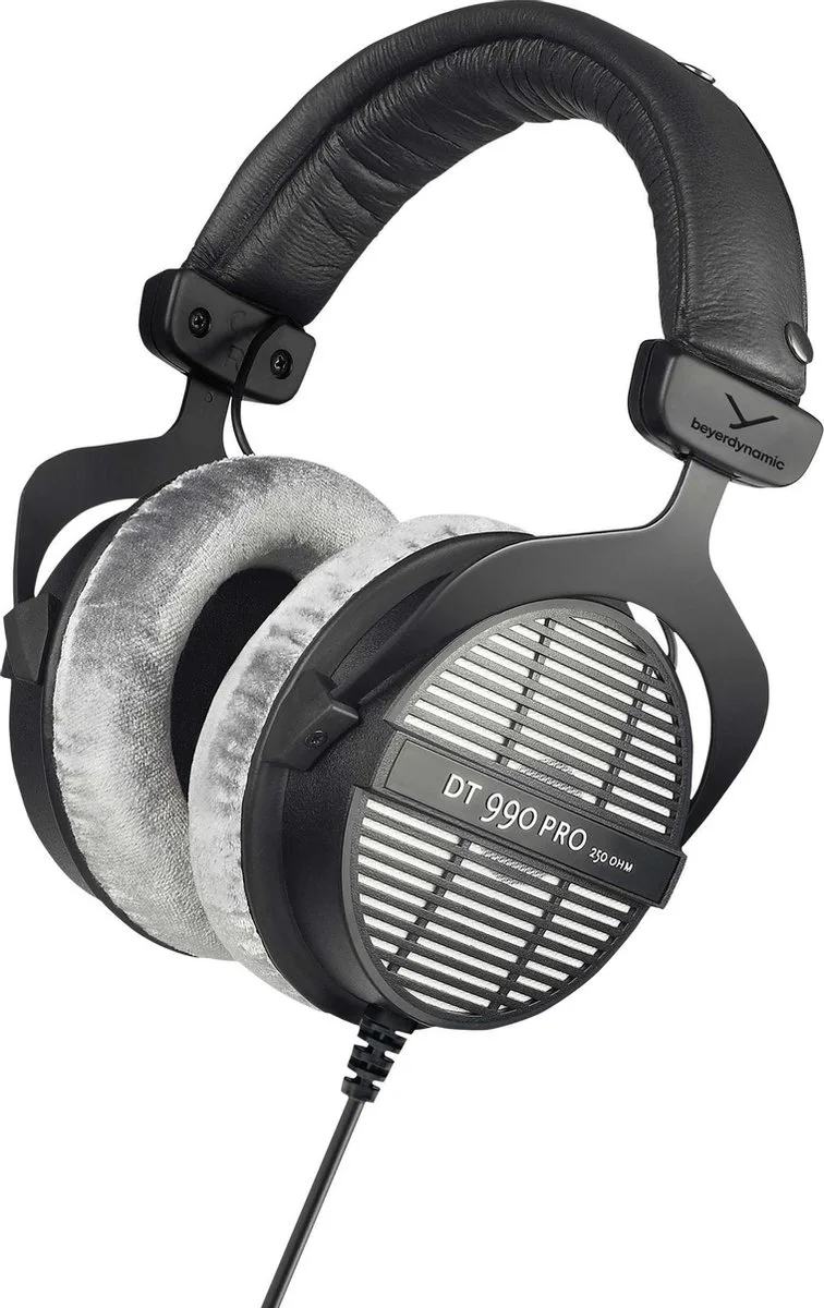 Beyerdynamic-DT 990 PRO - Wired Studio Headphones - 250 Ohm - Grijs van beyerdynamic in Zwart, Grijs – productfoto