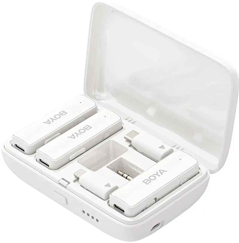 Boyalink All-in-One Wireless Microphone System by Boya in White – product photo