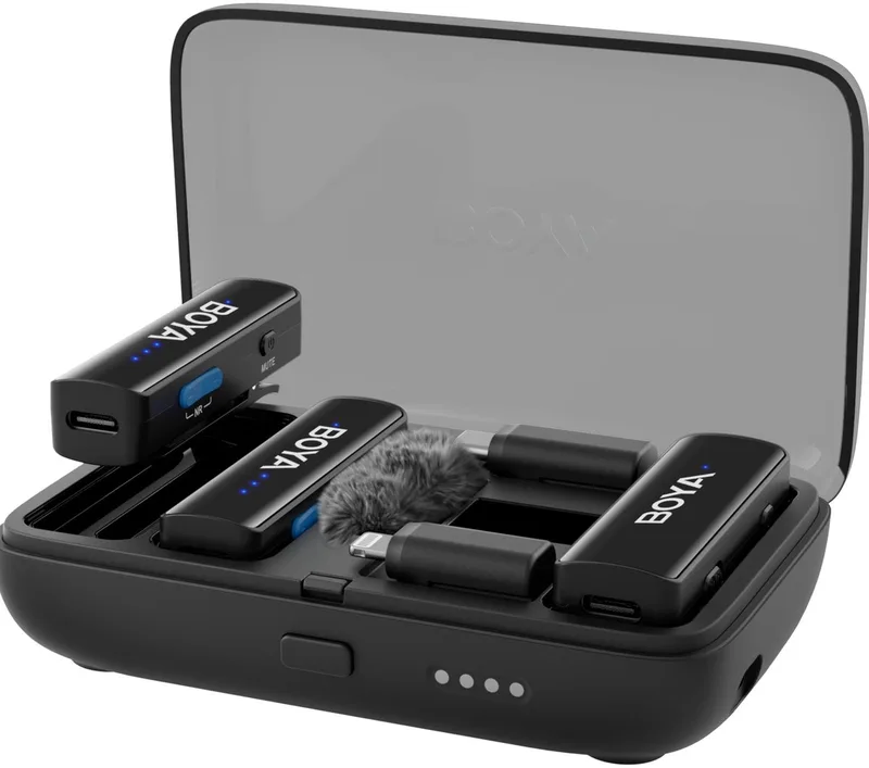 Boyalink V2.0 3-in-1 Wireless Microphone Set by Boya in Black – product photo