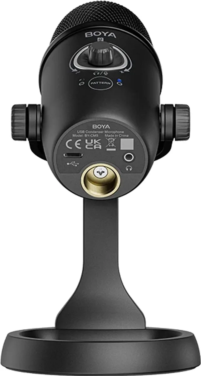 BY-CM5 Desktop USB Microphone van Boya in Zwart – productfoto