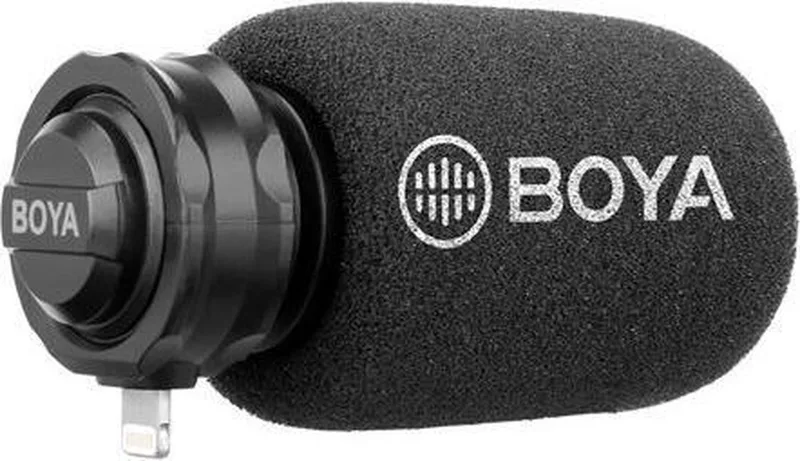 BY-DM200 Digitale Shotgun Microfoon voor iOS van Boya in Zwart – productfoto