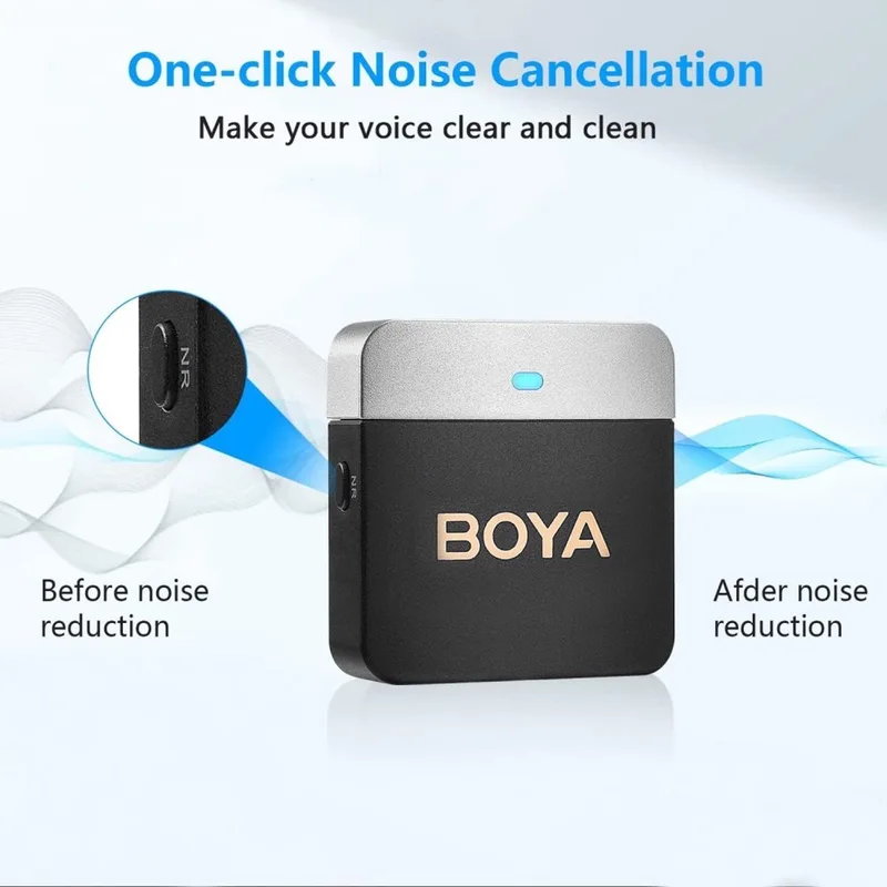 BY-M1V2 2.4GHz Dual-Channel Wireless Microphone System by Boya in Black – product photo