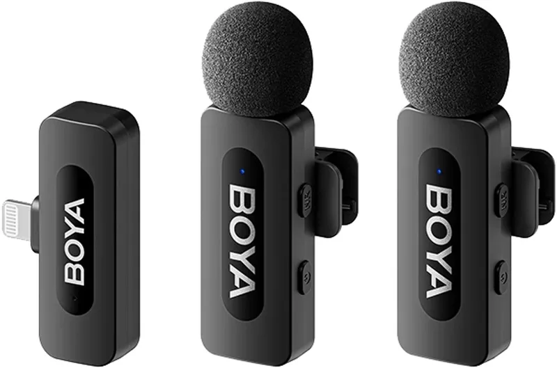 BY-V2 (V2.0) microfoon Microfoon met bevestigingsclip van Boya in Zwart – productfoto