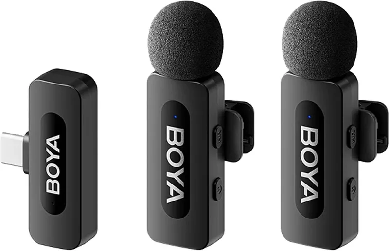 BY-V20 (V2.0) Microfoon met bevestigingsclip van Boya in Zwart – productfoto