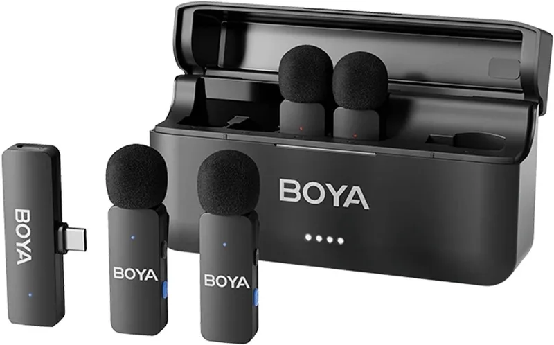BY-V4U Microfoon met bevestigingsclip by Boya in Black – product photo