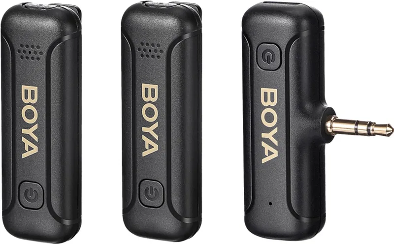 BY-WM3T2-M2 2.4GHz Wireless Microphone System van Boya in Zwart – productfoto