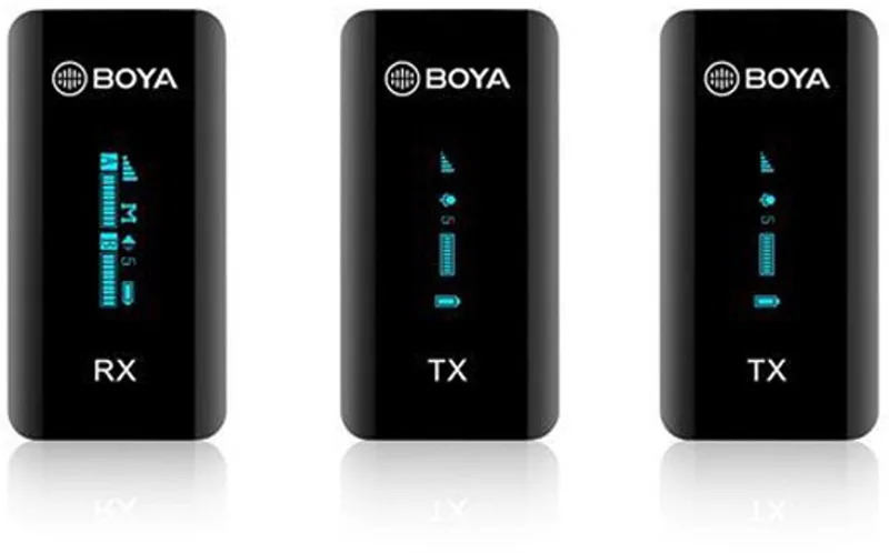 BY-XM6-S2 2.4 GHz Ultra-Compacte Draadloze Microfoon van Boya in Zwart – productfoto