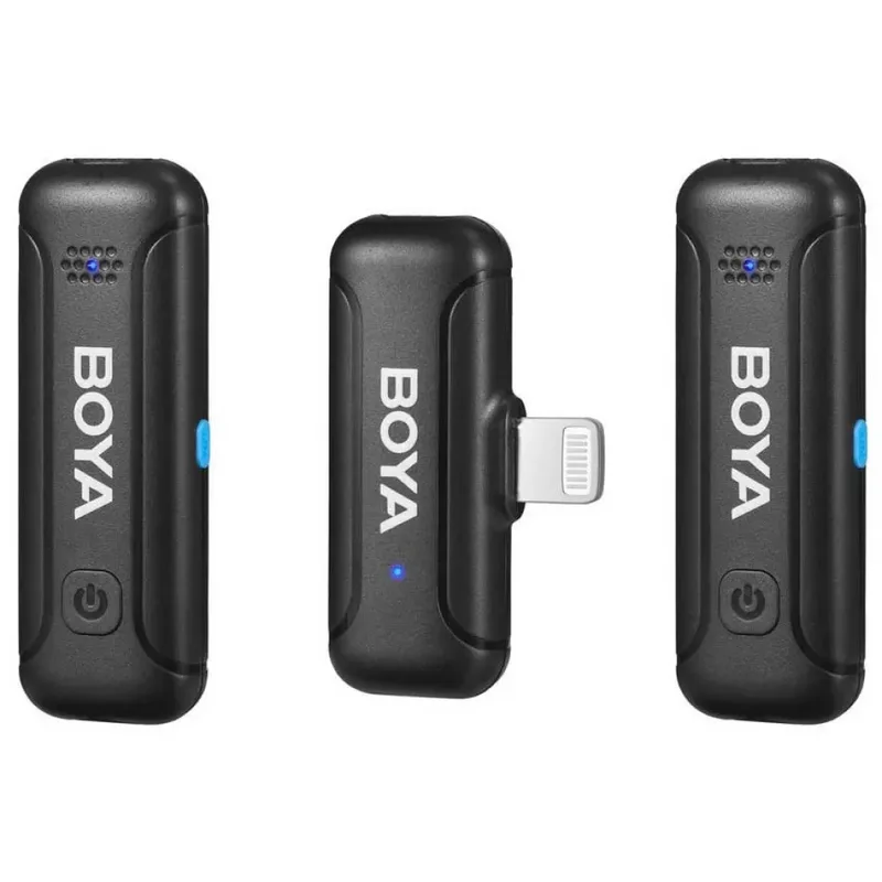 Wireless 2.4GHz Microphone x2 BY-WM3T-D2 Lightning by Boya in Black – product photo 4 of 5