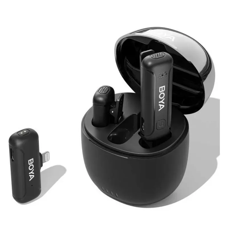 Wireless 2.4GHz Microphone x2 BY-WM3T-D2 Lightning by Boya in Black – product photo 2 of 5