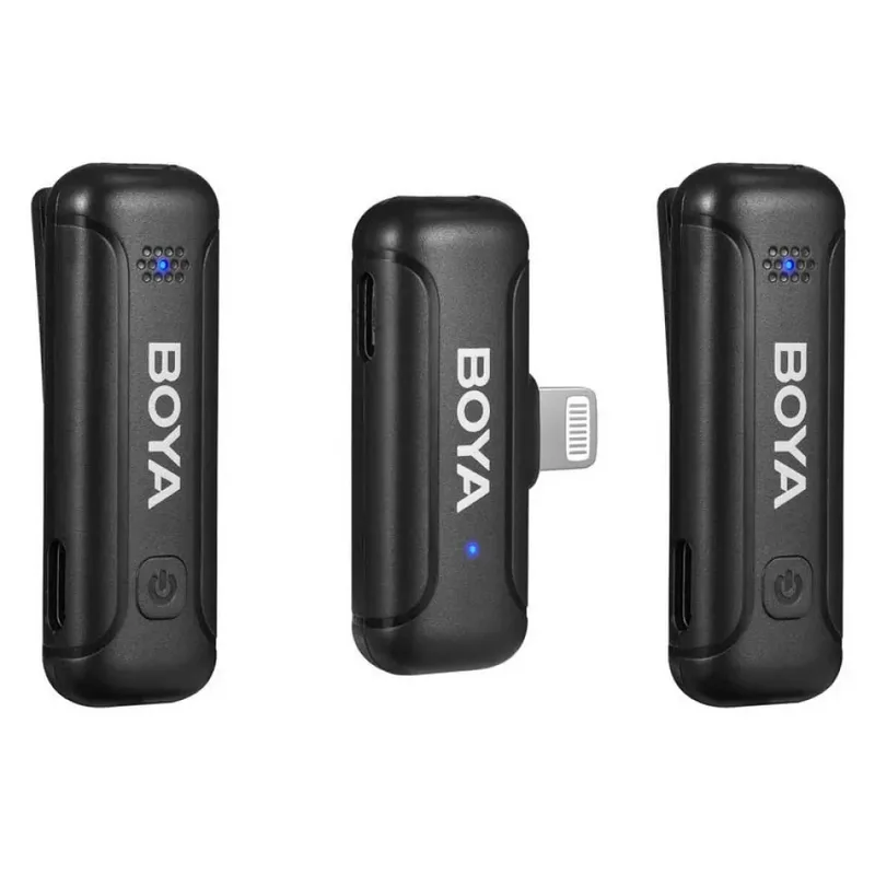 Wireless 2.4GHz Microphone x2 BY-WM3T-D2 Lightning by Boya in Black – product photo 5 of 5