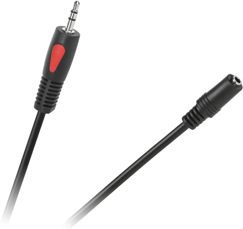 Aux Kabel - Audio Kabel - Jack Verlengkabel - 3.5mm Jack (m) naar 3.5mm Jack (v) - 1.8m by Cabletech in Black – product photo