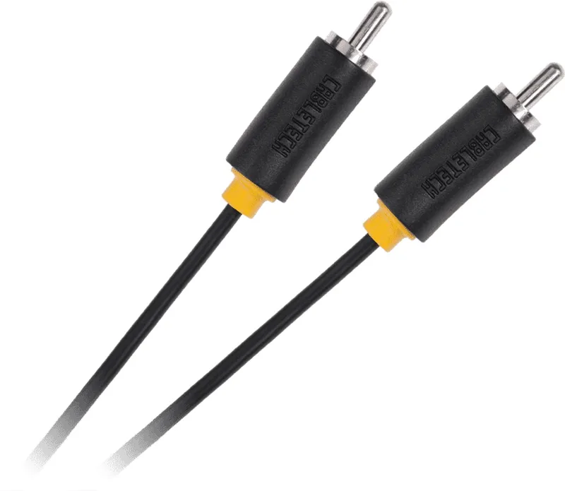 Aux Kabel - Eco-Line - 1x RCA (m) naar 1x RCA (m) - 1m van Cabletech in Zwart – productfoto
