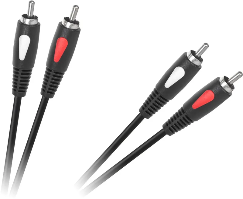 Eco-Line - RCA Audiokabel - 2RCA naar 2RCA - 10m van Cabletech in Zwart – productfoto