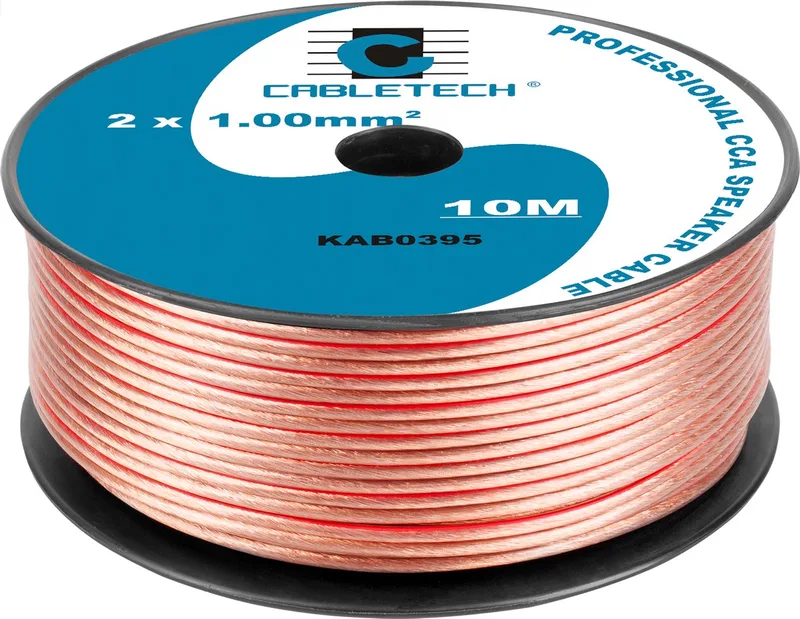 Luidsprekerkabel - 1.0mm - 10M van Cabletech in Transparant – productfoto